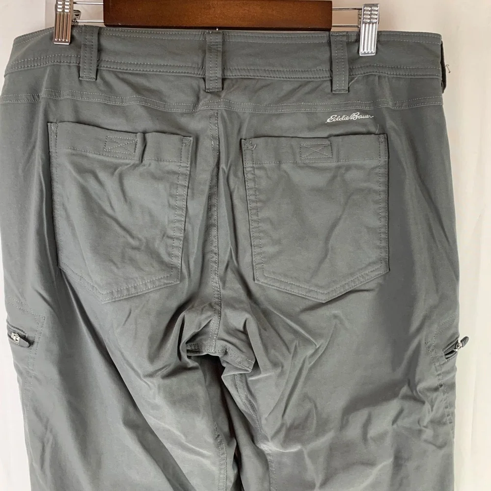 Eddie Bauer First Ascent Guide Pants Men 36x34 Gray Fleece Lined Hiking Trekking